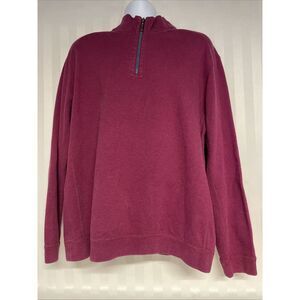 Tommy Bahama 1/4‎ Zip Pullover Reversible Sweater Ruby Red Heather Men's Small